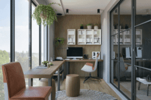 Built-In Solutions Custom Cabinetry for Home Office Organization in Winter Park