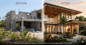 Central Florida home remodeling design plan showing layout, materials, and finish selections by Property Fixology