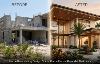 Central Florida home remodeling design plan showing layout, materials, and finish selections by Property Fixology